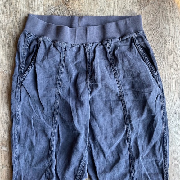 Faherty Linen Blend Jogger Pants Gray M | Casual Lounge Relaxed Fit Tencel Blend - Picture 2 of 5